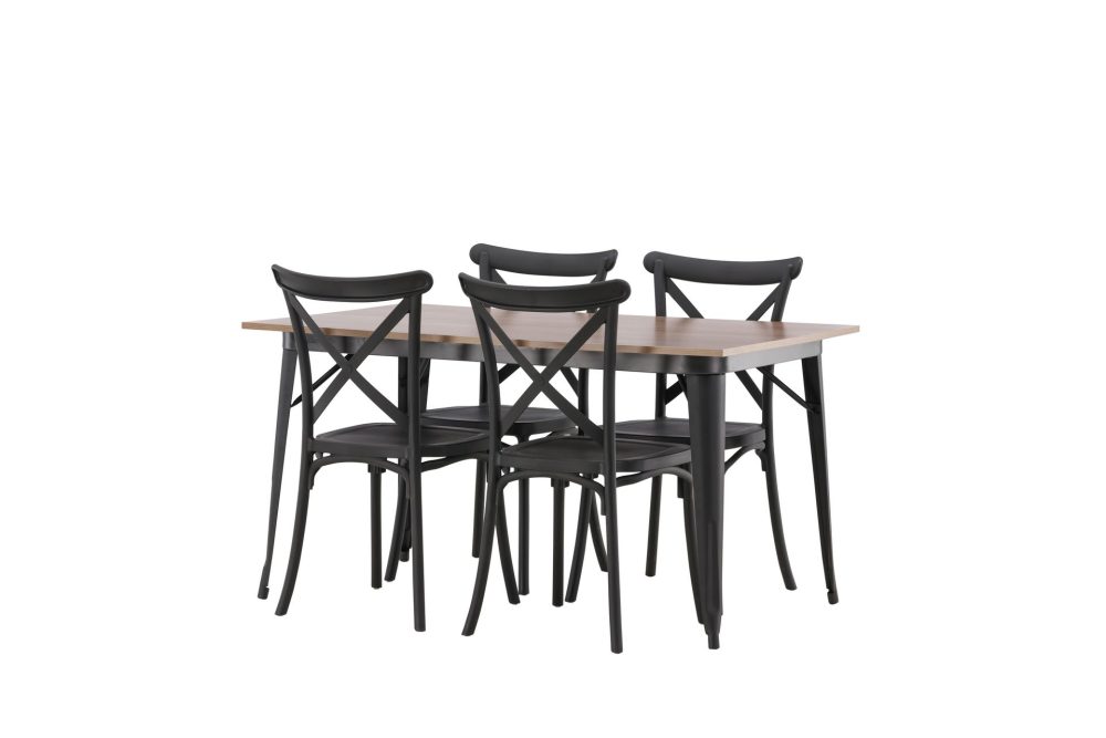 Matgrupp Tudera 140 cm Rektangulär med 4 Crosetto stolar