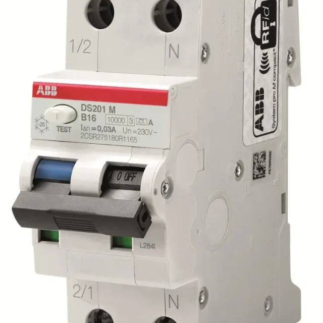 ABB 2CSR275480R1404 Personskyddsautomat 10kA, C-karakteristik, typ APR DS201M M C40 APR30