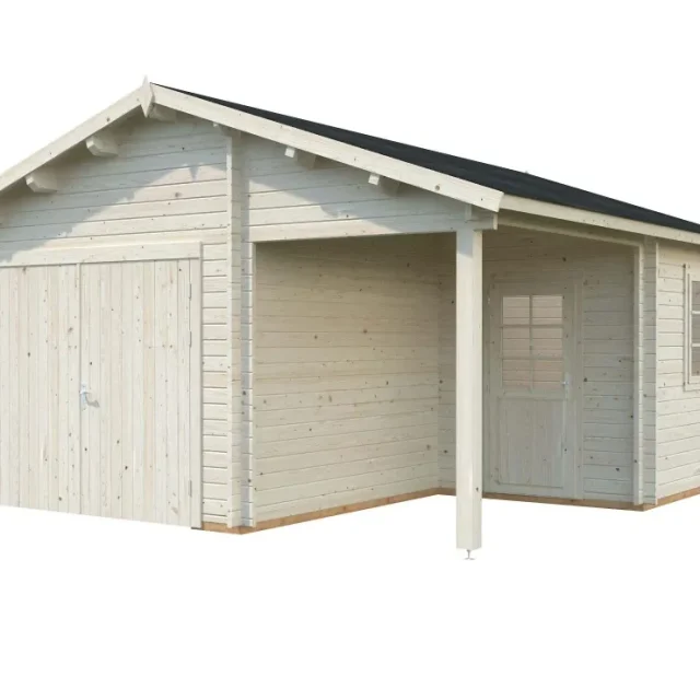 Palmako Roger Garage 28,1 m²/inv. 21,9+5,2 m², med port, impr. natur