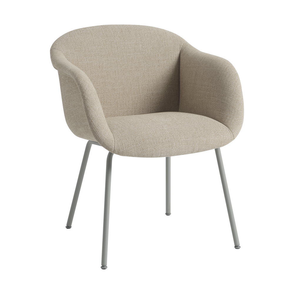 Fiber Soft Armchair tube bas, Ecriture 240/Grey