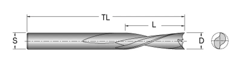 Cobolt Spiralfräs D=5 L=20 TL=64 S=6