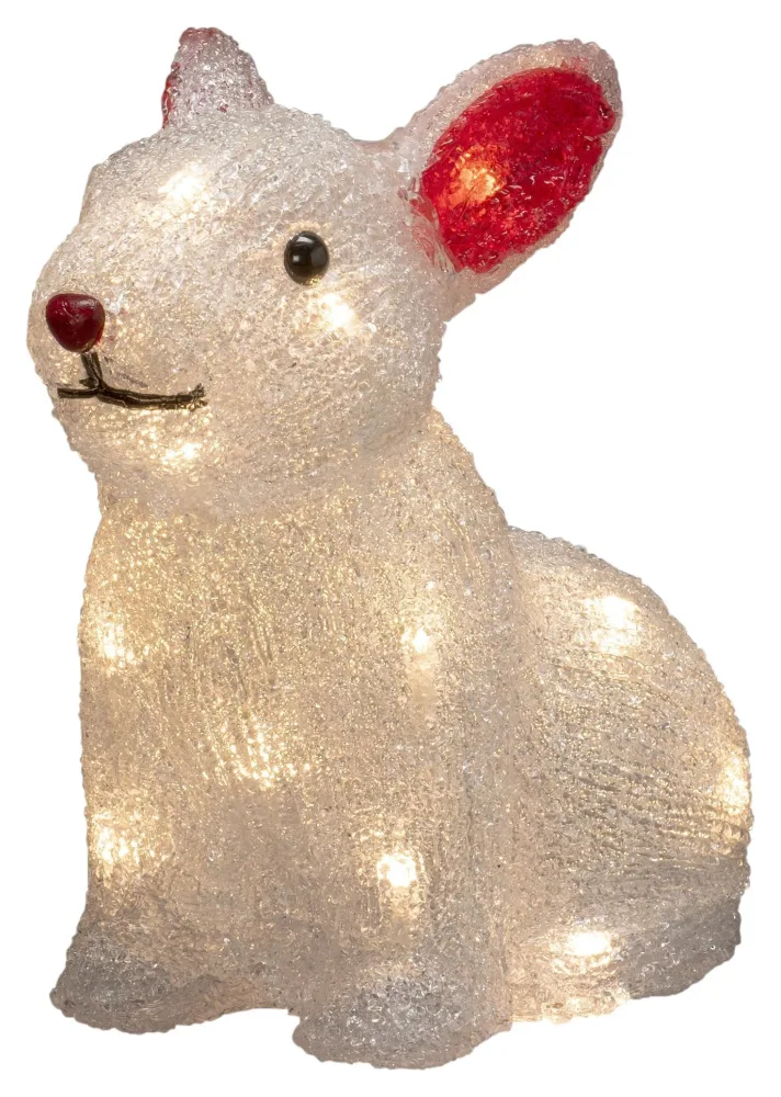 Konstsmide 6236-103 Dekorationsbelysning kanin, akryl, 24 LED 4xAA
