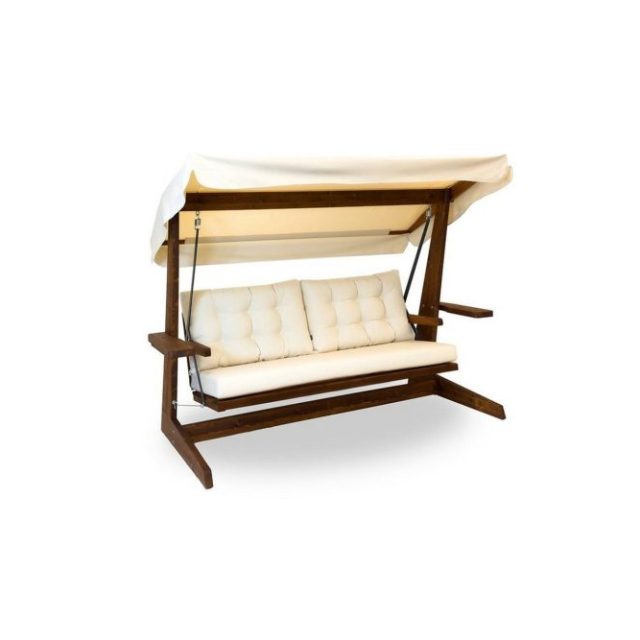 Trädgårds Trippel Gungstol Viva Beige