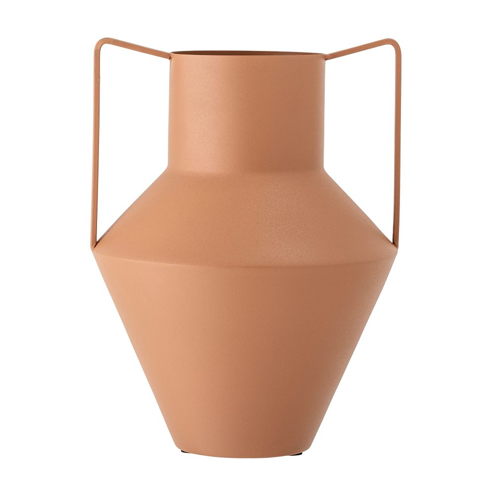 Bloomingville metallvas med handtag 34 cm, Brun