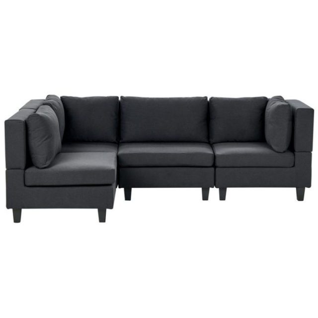 4-sits Hörnsoffa Unstad Svart, Högervänd, Polyester
