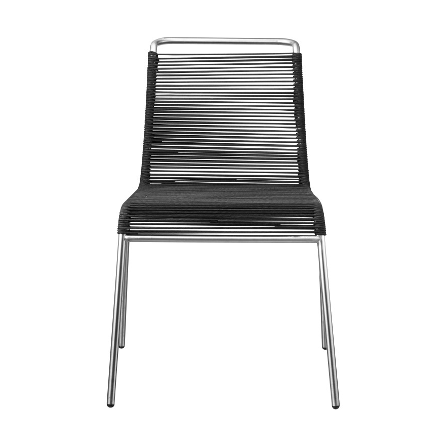 M20 Teglgård Cord Chair stol, Black-stainless steel