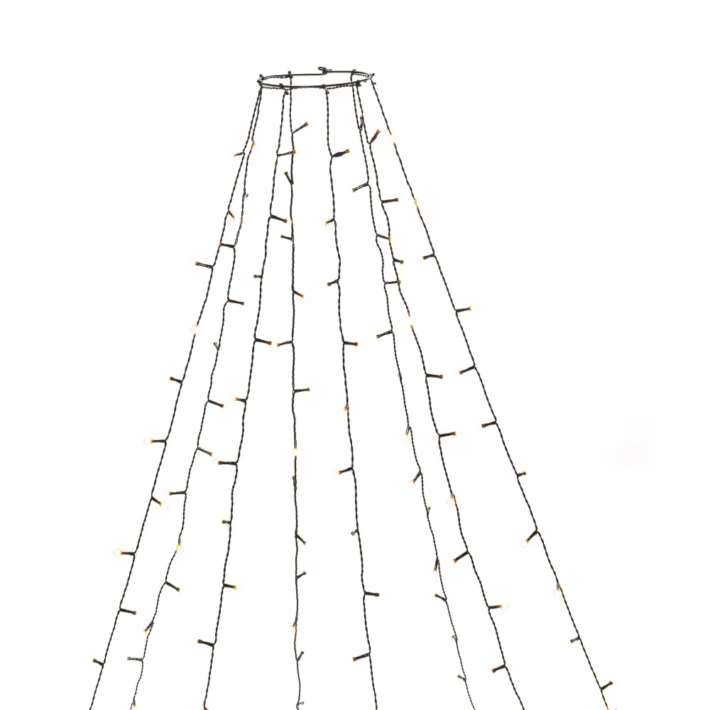 Konstsmide 6396-820 Julgransslinga frostad LED, amber, svart kabel 560 cm