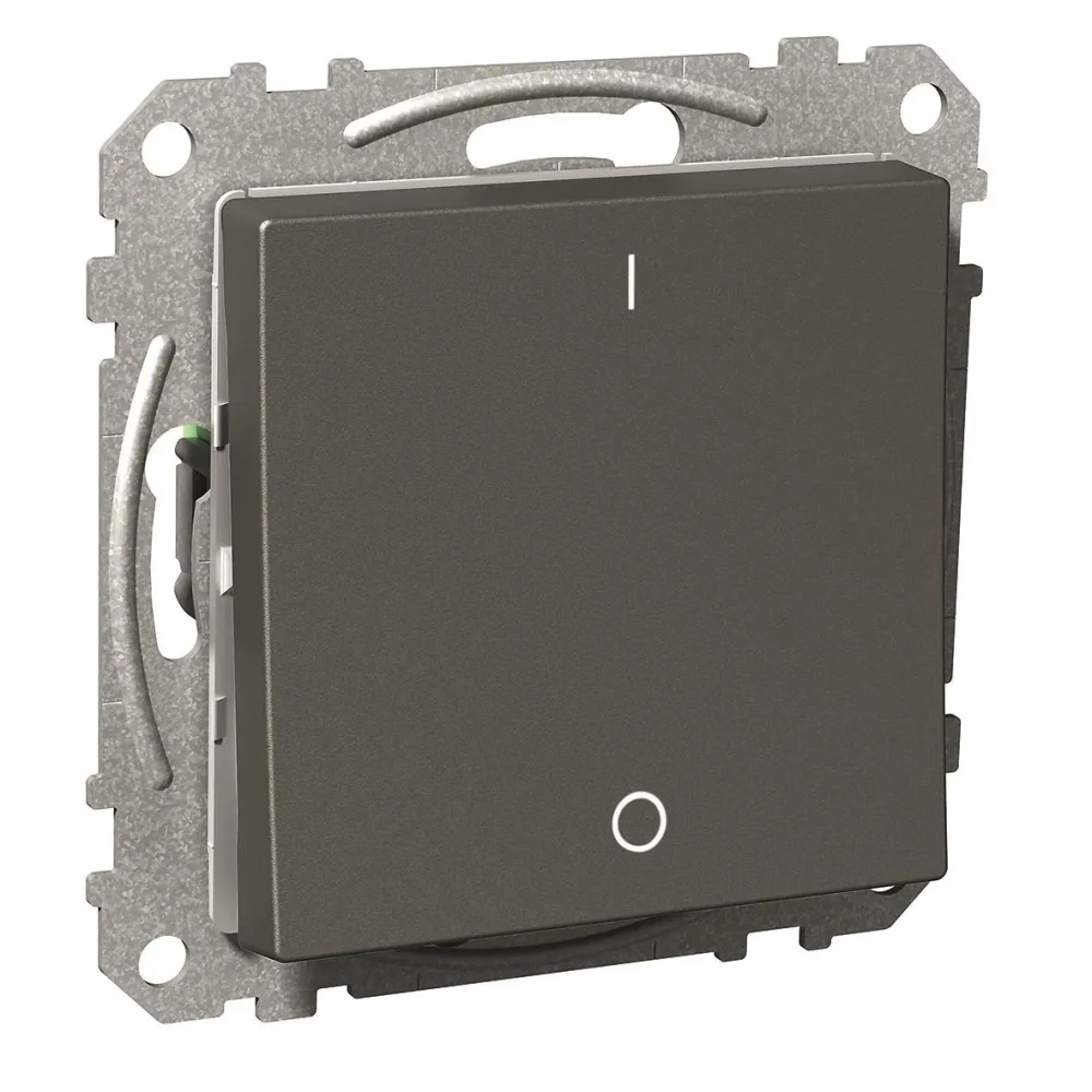 Schneider Electric Exxact Strömbrytare antracit Dubbeltrapp