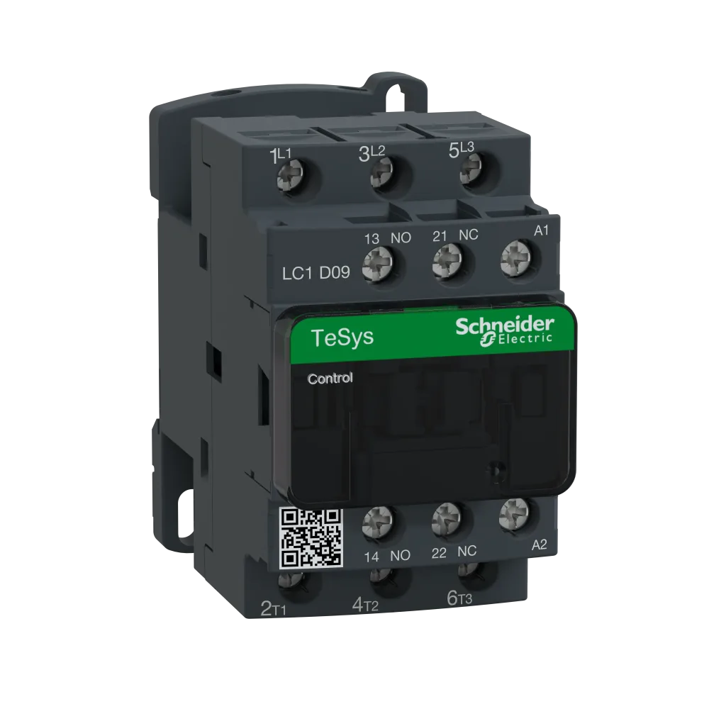 Schneider Electric LC1D09P7 Kontaktor 9-38A LC1D, AC spole 9A, 4 kW, 230V AC