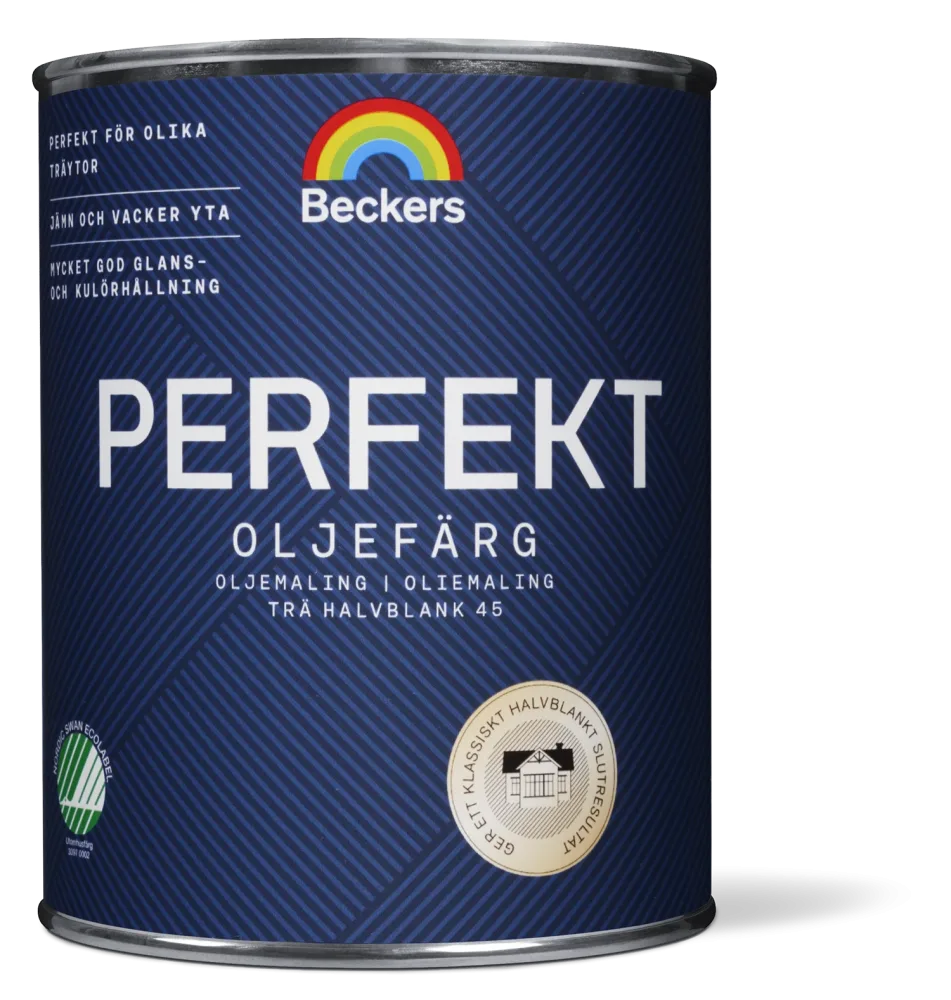 Beckers Perfekt Oljefärg halvblank Utevit