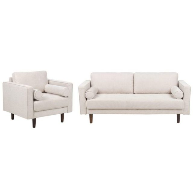 4-sits Soffgrupp Nurmo Beige/mörkt trä