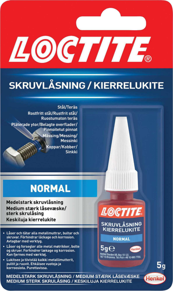 SKRUVLÅSNING NORMAL LOCTITE 5G