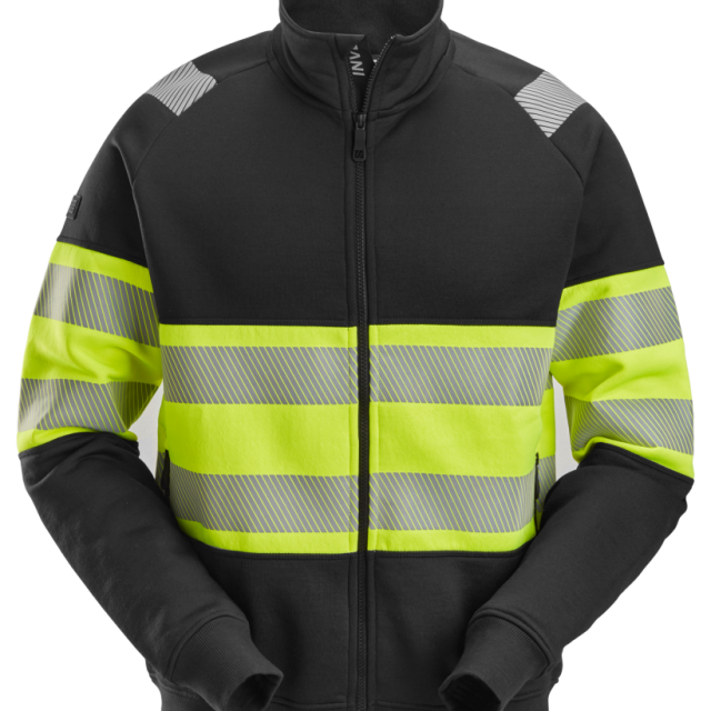 JACKA SNICKERS WORKWEAR VARSEL KL 1, SVART/VARSELGUL L