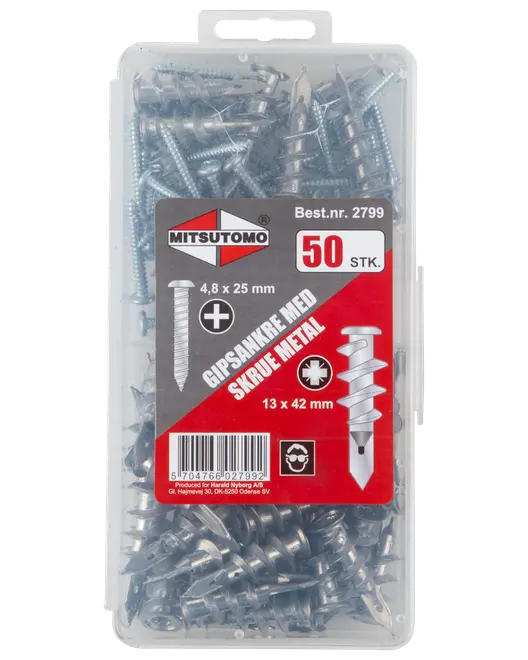 Gipsankare metall 50 st