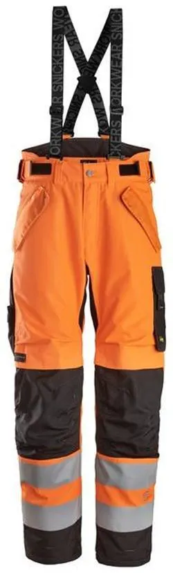 Snickers Workwear 6630-5504 Arbetsbyxa varsel, orange/svart M