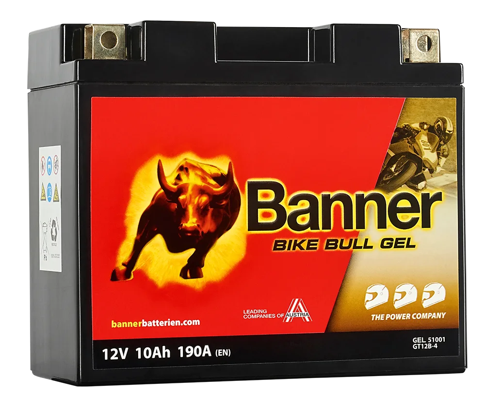 Banner Bike Bull GEL GEL51001 Startbatteri 12V, 10 Ah