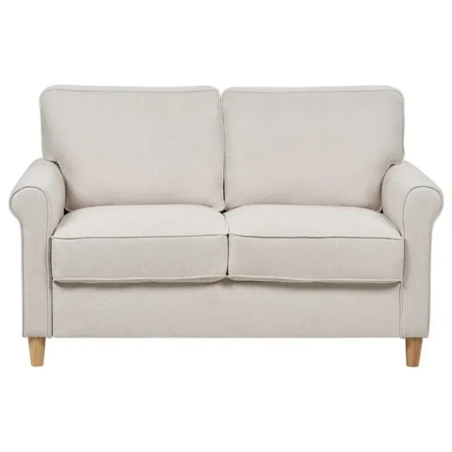2-sitssoffa Ronneby Beige, ljust trä