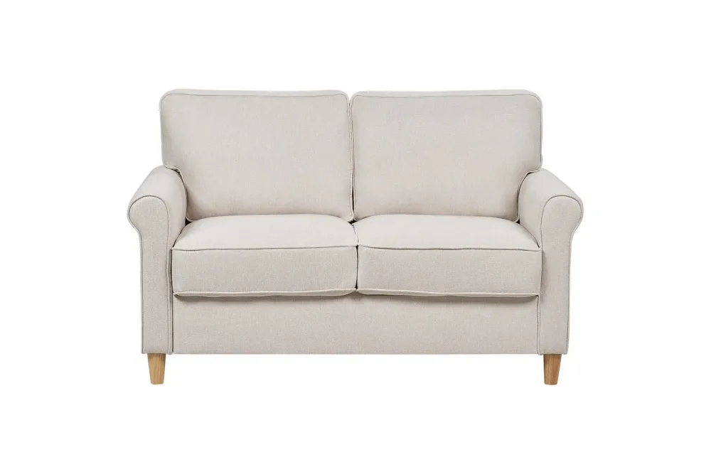 2-sitssoffa Ronneby Beige, ljust trä