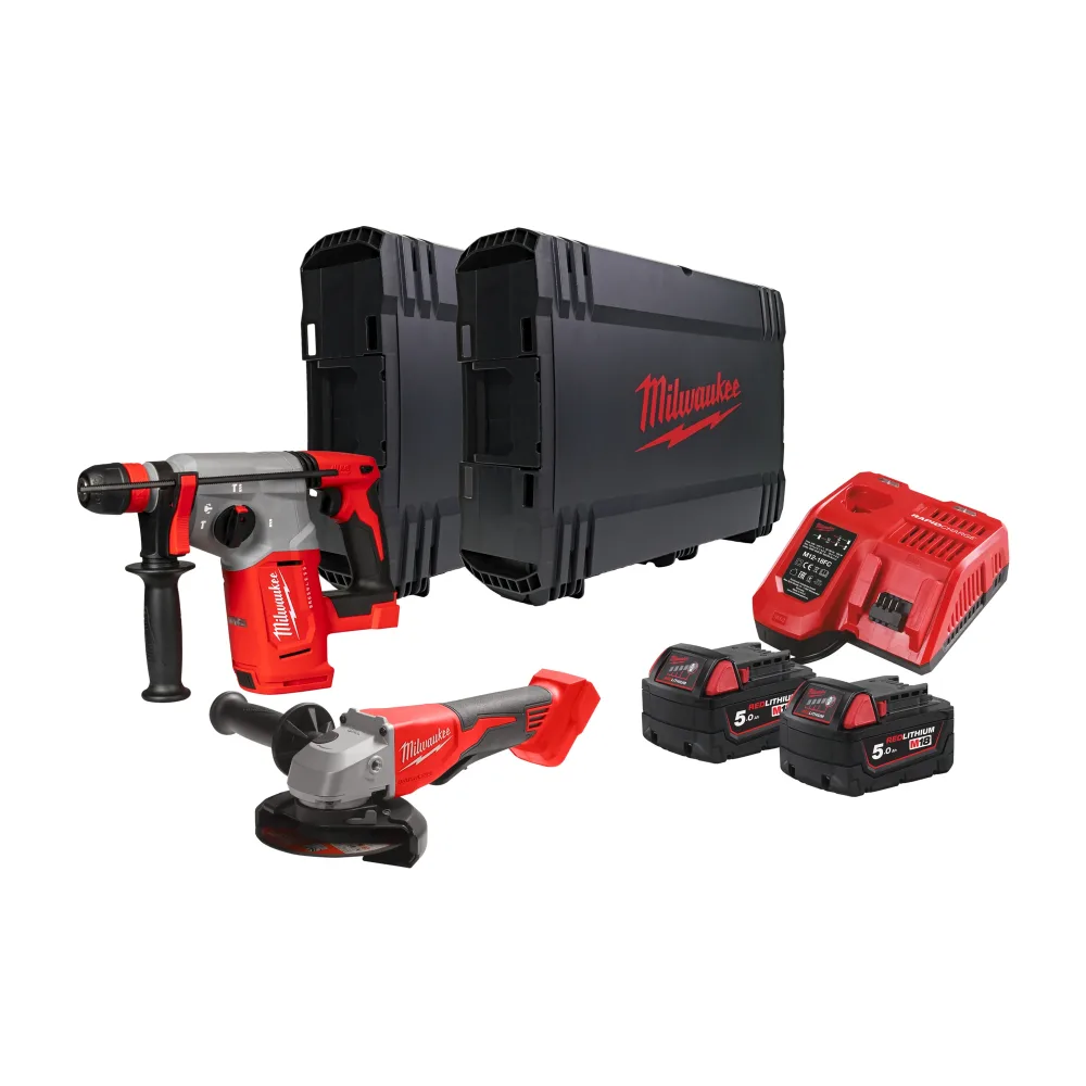 Milwaukee 4933498575 Kombikit med batteri och laddare