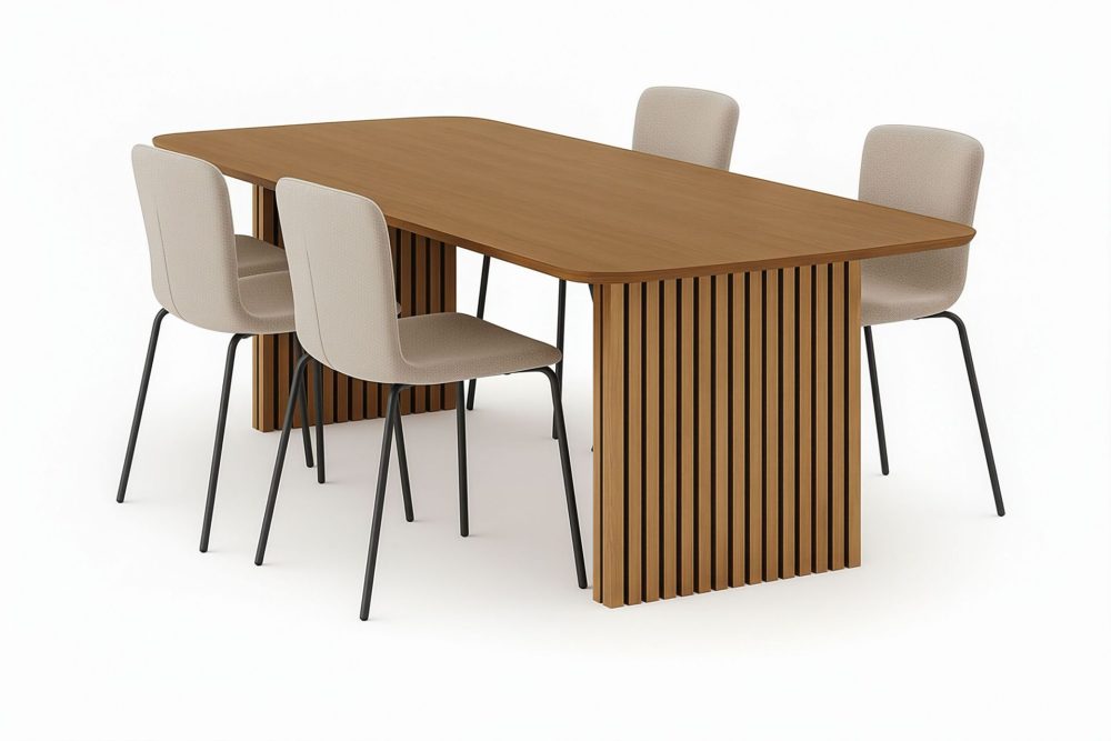 Richeto Matbord 240 cm med 4 Katy Matstolar