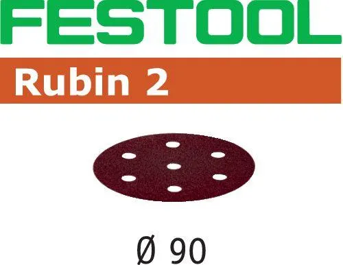 Festool STF RU2 Slippapper 90mm, 6-hålat, 50-pack P180
