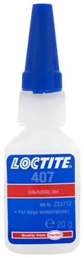 Loctite 407 Snabblim 20 g, för höga temperaturer