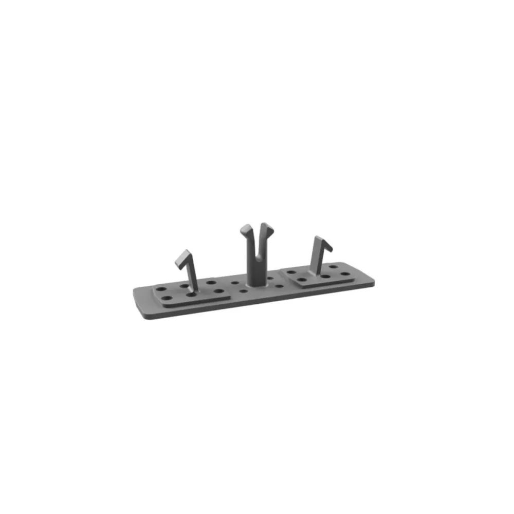 Purus Clip Limplatta till rörklammer, 5-pack Grå - Bild 2