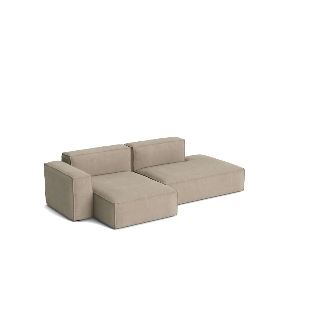Mags Soft Low Armrest soffa 2,5-sits kombination 3, Linara beige, vänsterställd, avtagbar klädsel