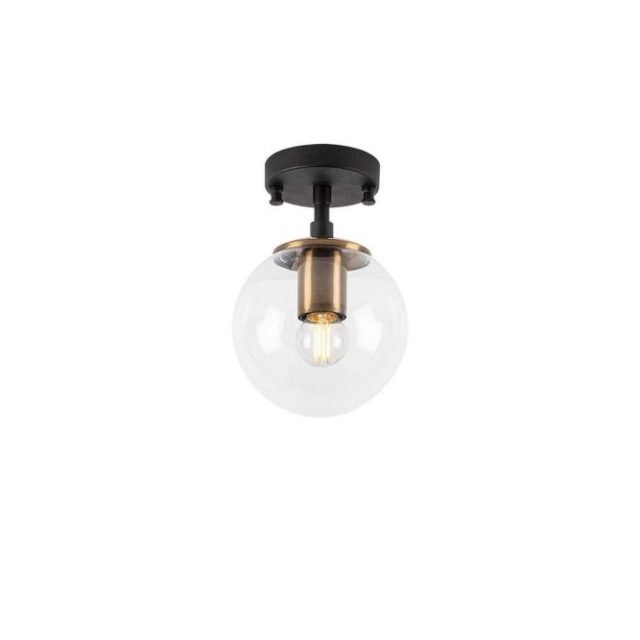 Taklampa Sone Svart / Antik / Transparent