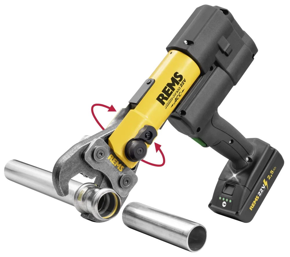 REMS Akku-Press 22 V ACC Pressmaskin med L-BOXX, batteri och laddare