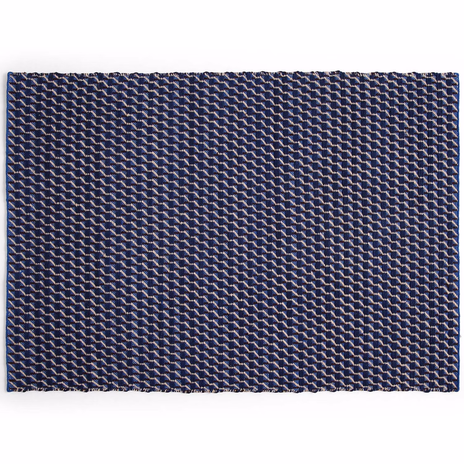 Channel Matta Blå/Vit, 170x240 cm
