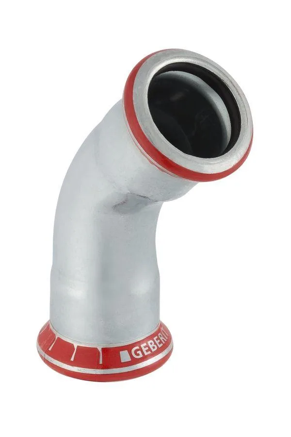 Geberit 1551096 Böj 45°, 2 muff, pressmuff x spetsände 18 x 18 mm - Bild 2