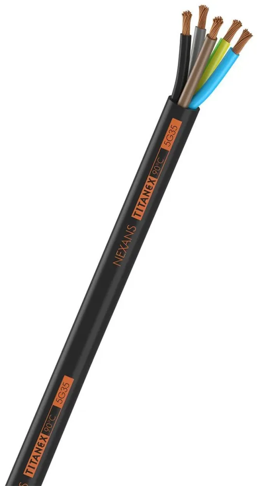 Nexans TITANEX Gummikabel 3G2.5 mm² ledararea 500 m, trumma