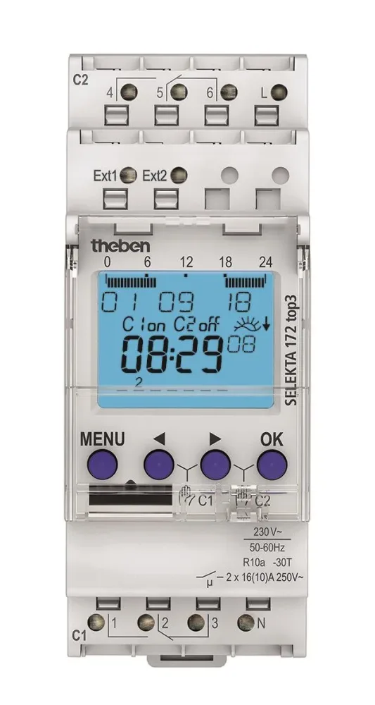 Theben 1720130 Kopplingsur 16 A, astronomisk