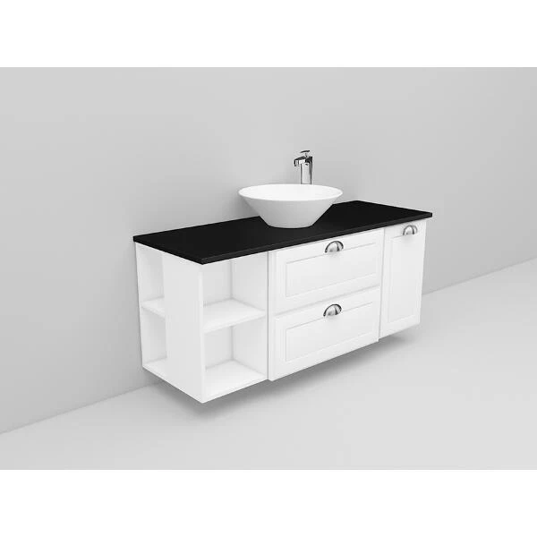 Badrumsmöbel Flexline Modell 174 120cm, Vit, Fasad Ram | Stuvbutiken - Bild 2