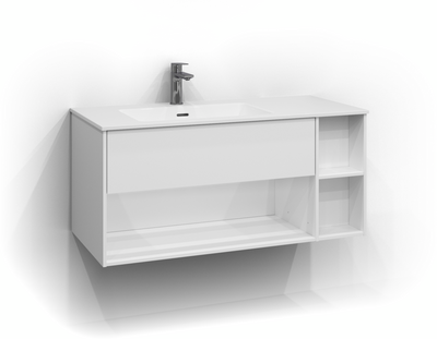 TVÄTTSTÄLLSSKÅP SVEDBERGS EPOS PLAN VIT 1LÅD ÖPPEN PUSH 100X45,3X45CM VÄ