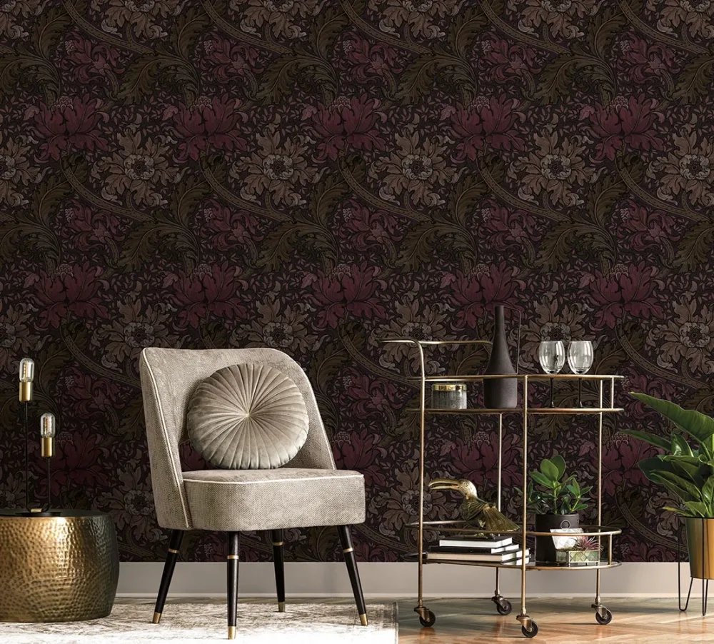 Galerie Wallcoverings Off the Wall LB25146 Tapet Morris Major Röd/lila