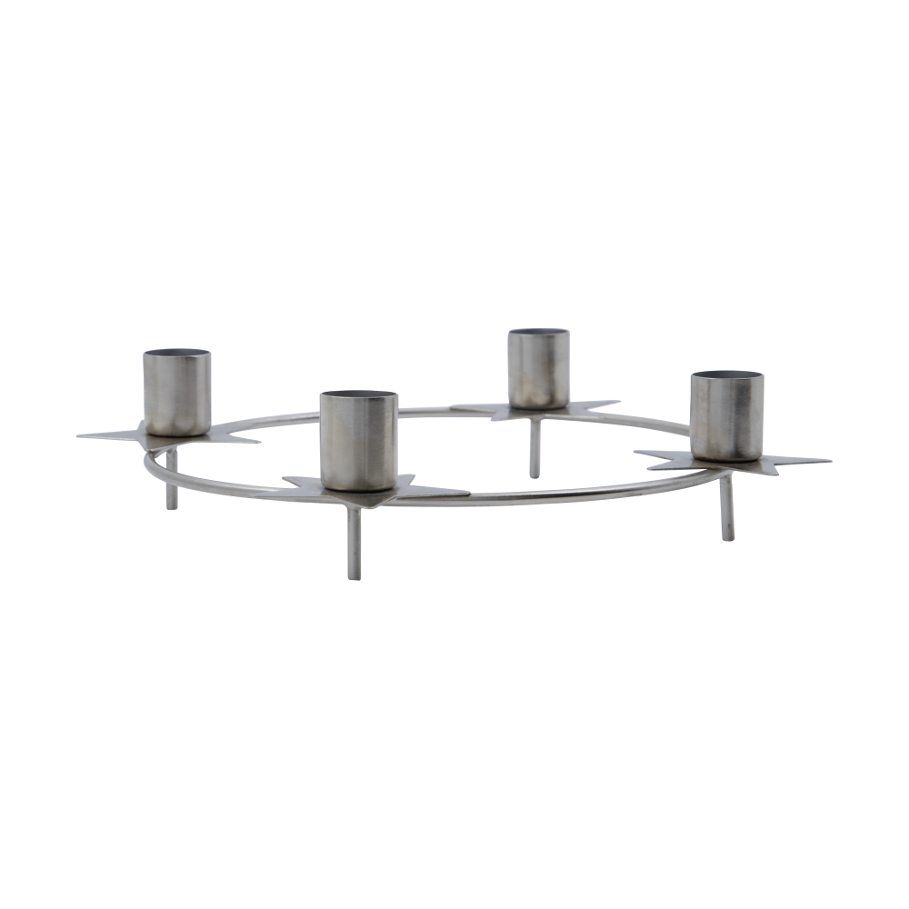 Stage adventsljusstake, Ø24 cm, Silver