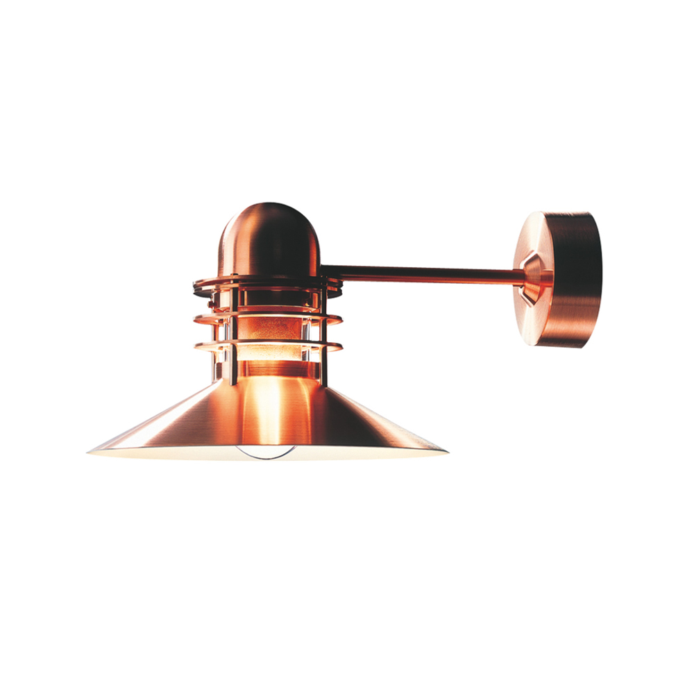 Nyhavn vägglampa, Brushed copper