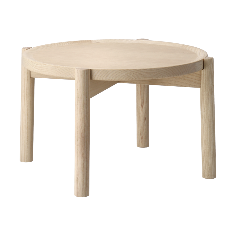 Elna soffbord, Ask-white-Ø40 cm