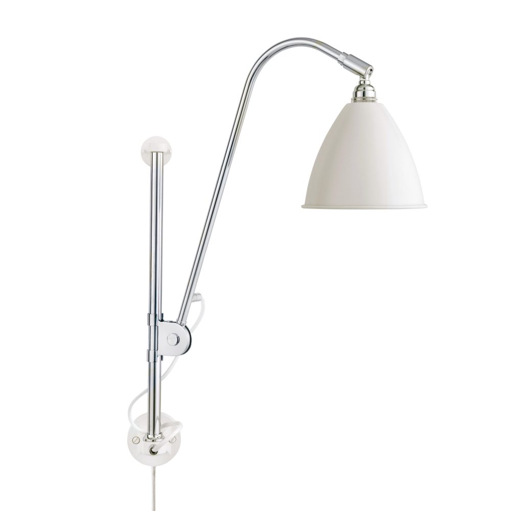 Bestlite BL5 vägglampa, Matt vit-krom