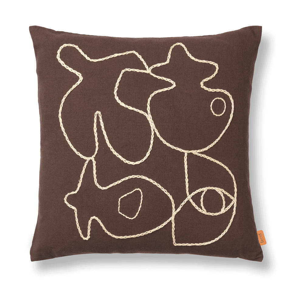 Figure kuddfodral 50x50 cm, Coffee-Sand