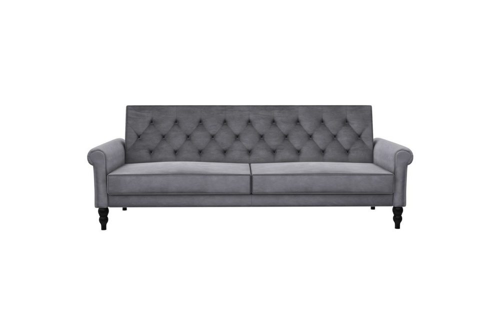 Bäddsoffa utan divan & schäslong Loft24 Tyne Bäddsoffa 3-sits Mörkgrå