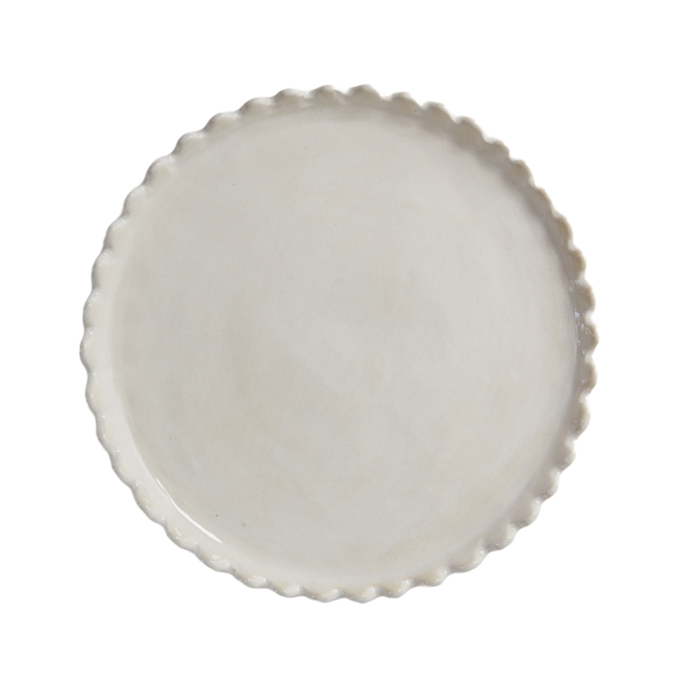 Edda assiett 22 cm, Vit