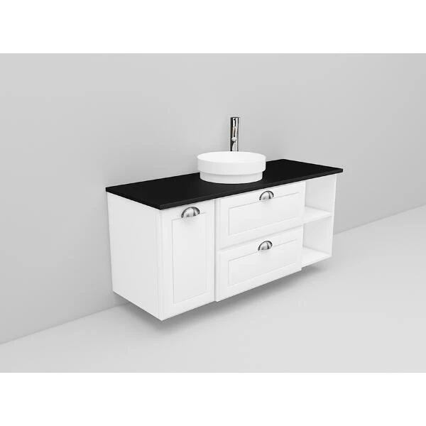 Badrumsmöbel Flexline Modell 167 120cm, Vit, Fasad Ram | Stuvbutiken - Bild 2