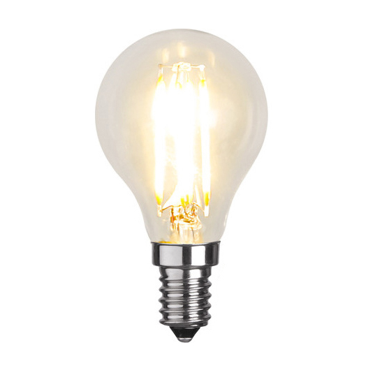 Dimbar E14 LED-lampa filament clear, 4,5 cm, 2700K