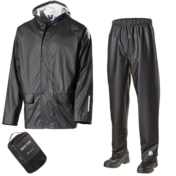 REGNSET 2210PU L BRADOR SVART XXL