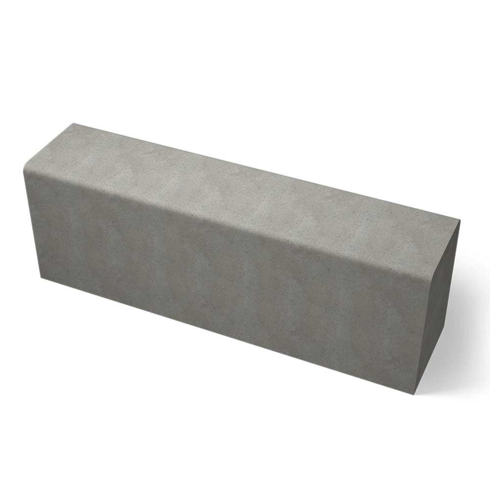 SITTBÄNK/BARRIÄR NORD MED TRÄSITS RAK GRÅ 1900X470X650