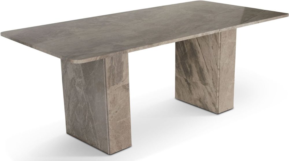 Matbord i marmor 200x100 cm - Beige marmorbord