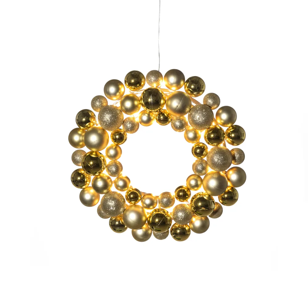 Konstsmide 3783-803 Julkrans 40 cm, brass, amber